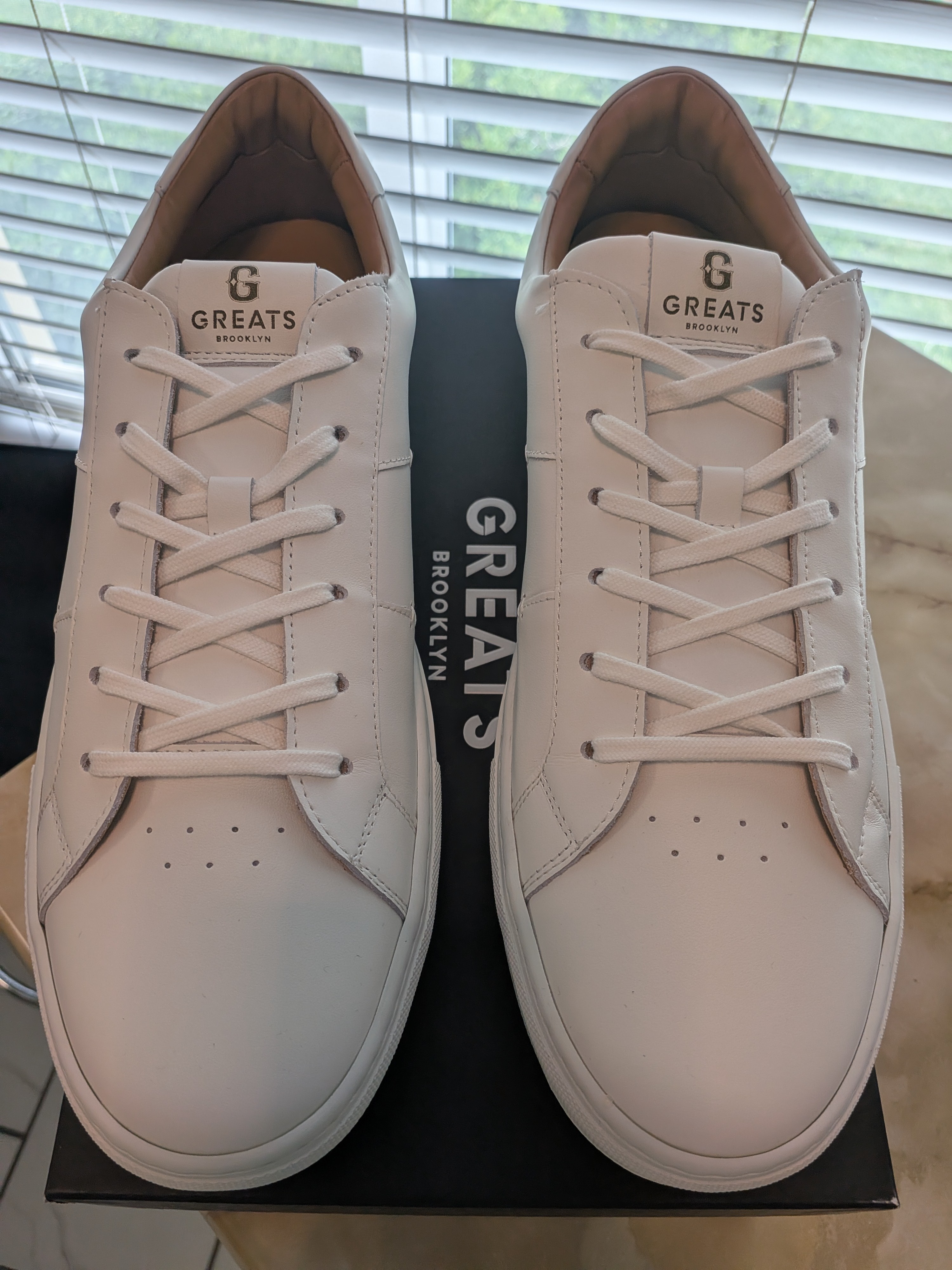 Greats Men's White Royale Leather Sneakers